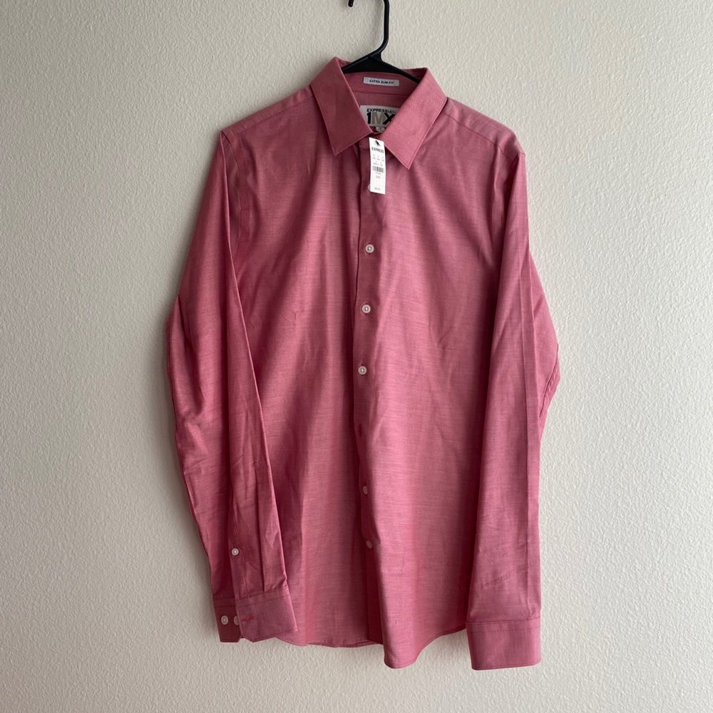 Men’s Extra Slim Fit Express Dress Shirt Size M